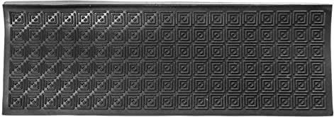 Jet-Line® | Treppenmatten AMALIA | Gummi | 25x107cm | Stufenmatte außen | schwarz | outdoor | Antirutschmatte | Treppenstufen | rutschhemmend