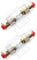 QWORK® 2 Pz Portafusibili in Linea AGU 4/8 Gauge 12V-48V DC con Fusibili AGU 60A per Compressori Amplificatori Audio per Auto