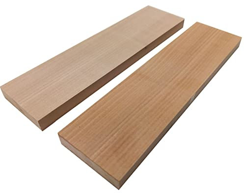 Griffschalen Elsbeere gehobelt, unbehandelt 0,9x4x15 cm. Bastelholz, Edelholz