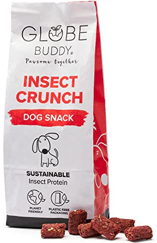Globe Buddy Insect Crunch | Natürliche Hundeleckerlis aus Insekten & Gemüse | Die nachhaltige Wahl | Getreidefrei | Ohne künstliche Zusätze | 200 g