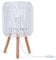 Paco Home Tischlampe Nachttischlampe Schreibtischlampe Nachttisch Lampe Leselampe Lampenschirm Boho Deko Korb E27, Lampenart:Typ 5, Farbe:Weiß