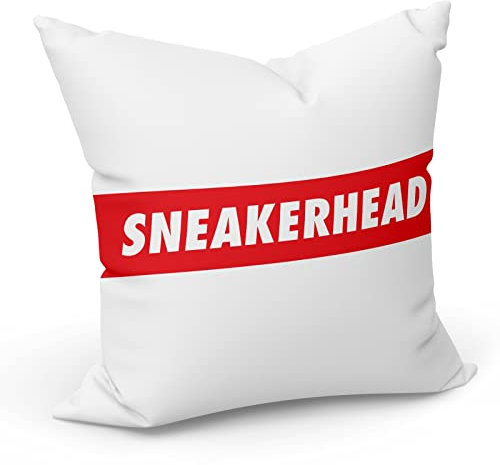 Fabulous Kissen Kissenbezug 40x40 cm Sneakerhead Roter Rahmen Streetwear Kollektion Schuhe Hobby Kicks Sneakers