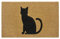 Hanse Home Kokos Fußmatte für Innen 45x75cm – Fussmatte Kokosmatte Schmutzfangmatte Katze Cat Design, rutschfest für Eingangsbereich & überdachten Außenbereich – Natur