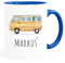 SpecialMe® Namenstasse Camping Bus Camper personalisierte Kaffee-Tasse mit Namen persönliche Geschenke weiß-innen-royal standard
