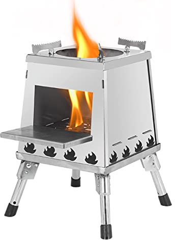 Poêle De Tente, Portable Poêle À Bois, Pliant Multi Carburant Réchaud De Camping, sur Pied Chauffage De Tente Camping pour La Randonnée en Plein Air Randonnée Voyager,Small