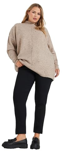 Yours Curve Bengaline Slim Leg Stretch Trousers - Women's - Plus Size Curve