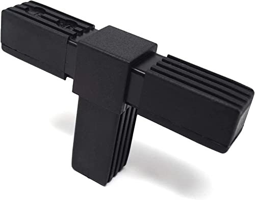 Design61 4x Steckverbinder T-Stück für Vierkantrohre Rohrverbinder 30 x 2 mm