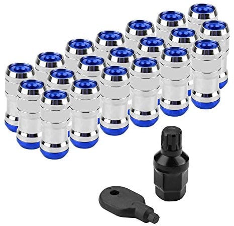 Radmuttern Radmuttern Zubehör M12 X P1.5 Autorennen Radmuttern Schraube für die Meisten Aftermarket-Räder Radmuttern,Radmuttern,Rote Radmuttern,Volk Racing,M12X1.5 (Blau)