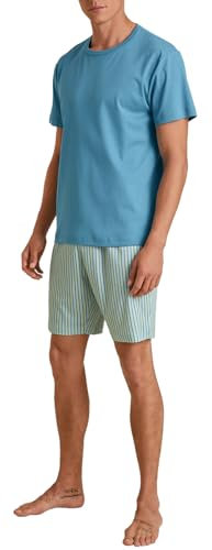CALIDA Relax Streamline Kurz-Pyjama Herren, aus 100% Baumwolle