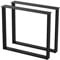 BK Styl 2 StückTischbeine aus Metall U-Form | Tischgestell aus 80x20mm Profilen | Tischkufen Tischfüße Möbelbeine für Schreibtische & Esstische I Stahl Pulverbeschichtet (815x720mm Black)