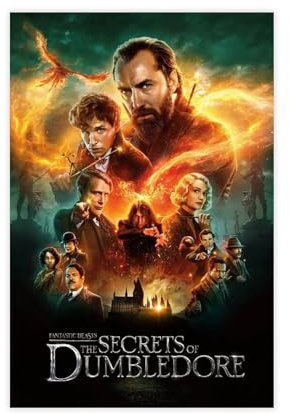 Poster Fantastic Beasts The Secrets of Dumbledore, Leinwandposter, Wandkunst, Dekordruck, Bild, Gemälde für Wohnzimmer, Schlafzimmer, Dekoration, ungerahmt, 50 x 75 cm