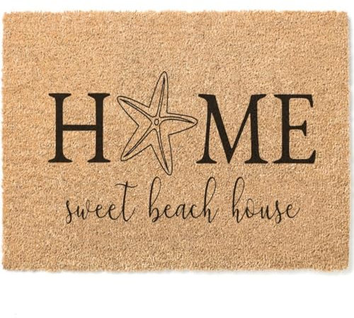 MIAOMANSENSTORE Felpudo Entrada casa Home Sweet Beach House - Felpudo de Verano para Caza, Amantes de la Playa, Felpudo Decorativo para el hogar Decoracion Hogar