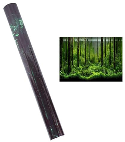 Aquarium-Hintergrund, Unterwasser-Tropenfisch-Aquarium-Hintergrund-Dekorationspapier, PVC-Kleber, Wasserpflanzen, Aquarium-Hintergrund-Poster(61 * 30cm)