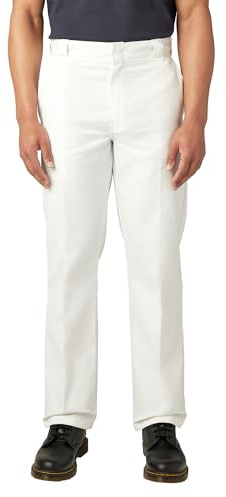 Dickies Men's Original 874 Work Pants Business Casual, White, 34W / 34L