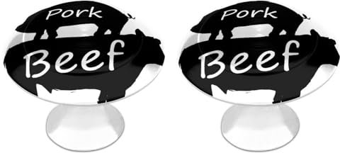 Tilivyx Door Knobs Decorative Farm Animal Silhouettes Drawer Handles Cabinet Pull Handles for Cupboard Wardrobes Bedside Table Bookcase 2 PCS
