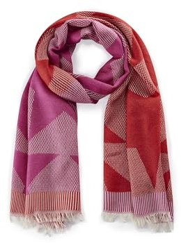 CODELLO Damen Schal mit Stern-Muster
