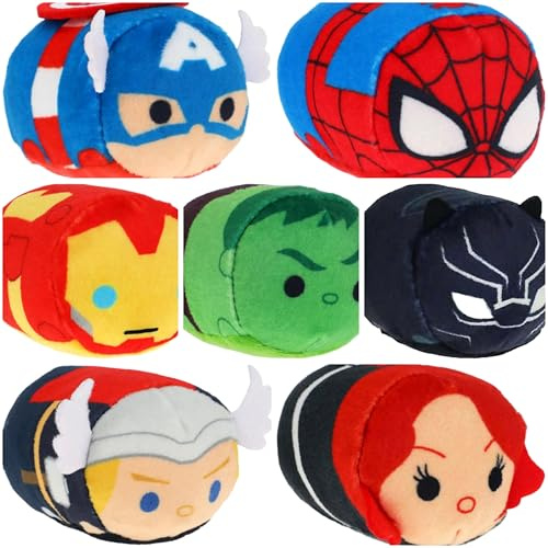 Just Play Mini Tsum Tsum - Marvelous Avengers 2.5 Plush, Set of 3, Random Characters