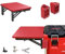 VIWOOP Folding/Removable Table for Milwaukee Packout Toolbox，for Side Storage of Your Packout System Convenient and Versatile Toolbox Accessory (Red)