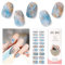 EBANKU Semi Cured Gel Nail Strips, 20PCS Gel Nail Stickers Long Lasting - Easy to Apply & Remove for Salon-Quality Pedicure - Marble Grey