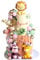 JeVenis Pink Safari Baby Party Kuchen Dekorationen Mädchen Wilde Kuchen Wilde Kuchen Topper Safari Kuchen Dekorationen Wilde Ein Kuchen Topper 1.Geburtstag Mädchen Zoo Tier Kuchen Toppers