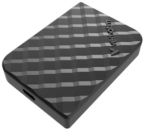 Verbatim Store 'n' Go Mini Diamond Portable SSD 1 TB USB 3.2 Gen 1 con adaptador USB-C 1000 MB/s, compacto 35 g, transferencia de datos de alta velocidad, software de copia de seguridad Nero para PC y