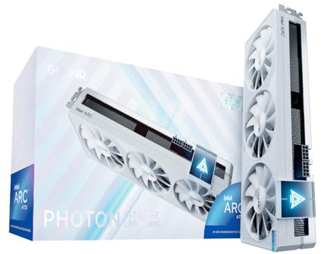 GUNNIR Intel Arc A770 Photon 16GB OC GDDR6 2400MHz Triple Fan Graphics Card, 2400MHz GDDR6, 3xDP 2.0 + HDMI 2.0, Intel GPU for 4K Gaming & Content Creation & VR (A770 Photon 16GB GDDR6 - White)