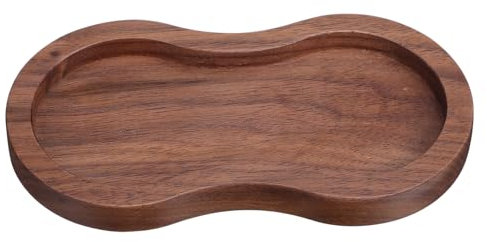 TOPBATHY Plateau de Bois pour Rangement Multifonctionnel Organisateur de Cuisine Compact pour Bouteilles Huile et Vinaigre Support Bois Durable pour Épices et Petits
