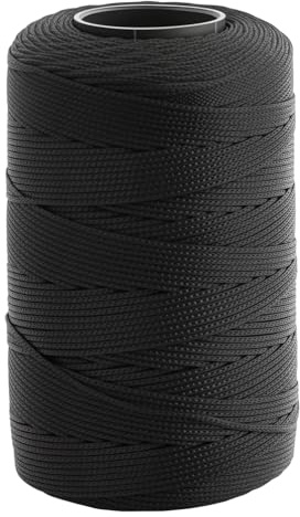 1 Pezzi 1 mm x 230 m Corda Intrecciata in polipropilene Nero,Corda in poliestere intrecciato,Corda Macrame in Nylon Cordino, Cordino Cerato,Filato all'uncinetto,per bricolage