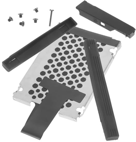 Operitacx Halterung Hard Drive Bracket mit Gummi Schienen und Schrauben Stabile Montagehalterung Kompatibel für Thinkpad Schützende Festplattenbasis mit Geräuschdämpfender Konstruktion