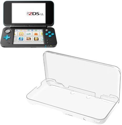 Transparente Schutzhülle für New Nintendo 2DS XL/LL, stoßfeste PC-Schalenabdeckung mit präzisen Aussparungen, kratzfestes leichtes Gehäuse für Konsolenzubehör