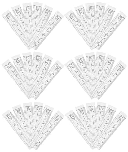 Toddmomy Einweg Papiermaßband mit Klaren Markierungen 1,5m Doppelseitig 100 Stück für Heimwerker und Persönliche Messungen