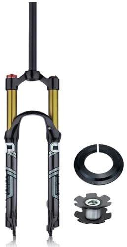 LHHL Forcella Ammortizzata ad Aria per Mountain Bike 26 27.5 29pollici Corsa 120mm Forcelle Anteriore per Bicicletta Sgancio rapido 9 * 100 mm Dritta per XC AM MTB(A,27.5'')