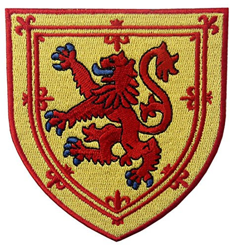 Schottland Wappen Bestickter Kreuz Löwenschild Aufnäher zum Aufbügeln/Annähen