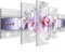 Runa Art Wandbilder Blumen Orchidee 5 Teilig Bild auf Vlies Leinwand Deko Wohnzimmer Abstrakt Grau Violett 007952a