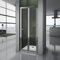 Porte de douche 100x185cm pliante en niche modèle de Néfré