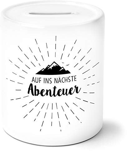 OWLBOOK Auf ins nächste Abenteuer Spardose Geschenke Geschenkideen für Jungs und Mädchen zum Geburtstag