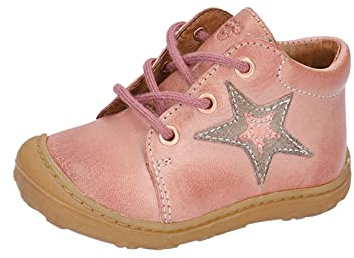 RICOSTA Schuhe Kinderschuhe Schnürung Pepino Romy Schnürschuh Glattleder Kinderschuhe Mädchen Uni Pepino Romy mädchen schnürschuhe Halbschuhe Lauflernschuhe rosa