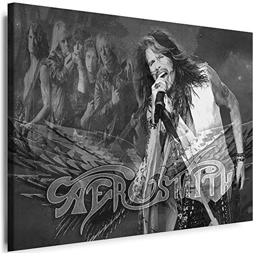Myartstyle - Bilder Aerosmith Band 70 x 50 cm Leinwandbild Xxl - Wandbild 1 Teilig - Gerahmter Kunstdruck Musik w-s-2059-20