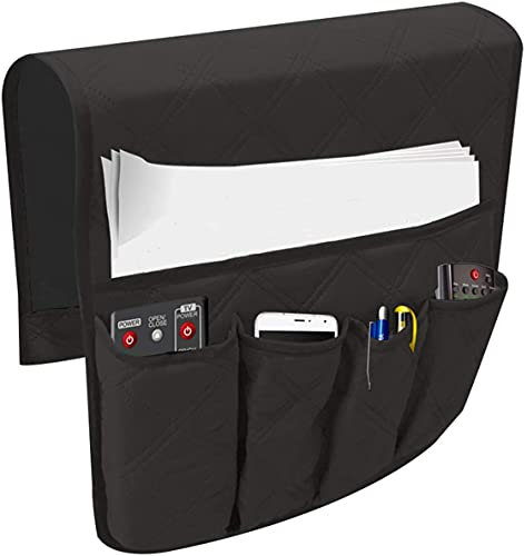 Armlehnen Organizer Platzsparenderv 5 Taschen 90 * 33cm Sofa Armlehne Organizer Couch Sessel hängen Aufbewahrungstasche für Handy Bücher Zeitschriften TV-Fernbedienung-Platzsparender