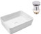 VBChome Waschbecken 47 x 37 cm Keramik Weiß Oval Pop-up ventil Click-Clack Waschtisch Handwaschbecken Aufsatzwaschbecken Waschschale Gäste WC