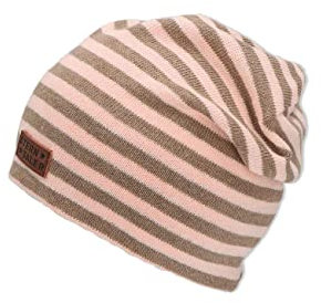 Sterntaler Unisex Slouch Streifle Beanie-Mütze, rosa, 45