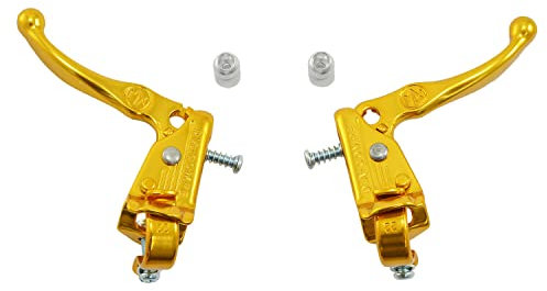 DIA-COMPE MX121 / Tech 3 Bremshebel-Set für Old School BMX, goldfarben, DP2519