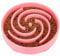 LEACOOLKEY Large Slow Feeder Dog Bowl,Slow Dog Feeder Bowl Maze Interactive,Anti Gulping Healthy Eating,Stop Bloat Pet Slow Down Feeding Dishes for Medium/Big Dogs(Pink)