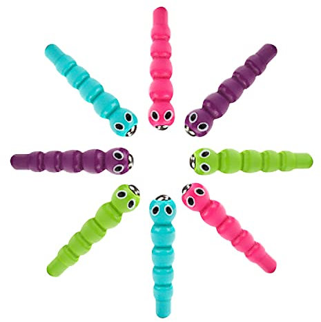 Nene Toys 8 Bunte magnetische Würmer – Ersatzpackung – Spechtfütterungsspiel – Erweiterungs-Spielset für Kleinkinder ab 2 Jahren – Förderung der Feinmotorik und Hand-Auge-Koordination