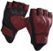 Harssidanzar Fingerlose Motorradhandschuhe, Frauen harter Knöchelschutz Reiten Fahren Biker Racing Motorradhandschuh Touchscreen KL022EU,Ochsenblut/Schwarz,Größe M
