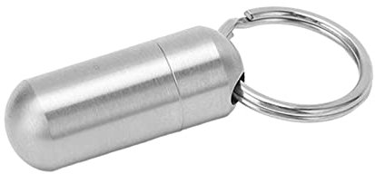 Pillendose aus Edelstahl,langlebige Pillendose,Schlüsselanhänger,leicht für unterwegs