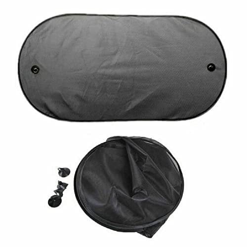 Riloer Faltbares Auto Heckscheiben Sonnenschutz, Universal Car Innenräume Sonnenschattenabdeckung Visierschutz für Kinder Haustier Baby, 50x100 cm Schwarz