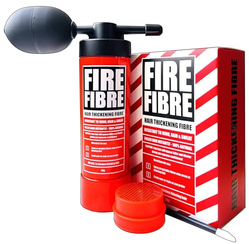 Fire Fibre Hair Fibres for Thinning Hair Undetectable & Natural - 28g Bottle - Completely Conceals Hair Loss Instantly - Hair Thickener & Topper for Fine Hair for Men & Women (Dark Brown)