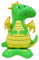 Folienballon Aufsteller 3D in Drachenform, grün, ca. 40*58 cm - Perfekt für Kindergeburtstage, Themenpartys, Dekorationen, Veranstaltungen, Drachenliebhaber, Luftballon-Dekor, fantasievolle Spielzeuge