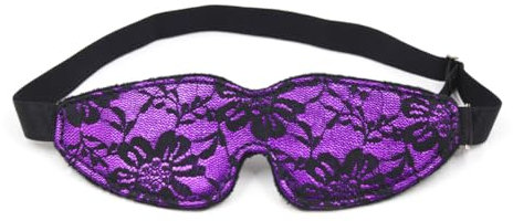 Adefeect SM Augenbinde Spitze Schlafmaske mit Elastischer Band,SM Bondage Erotik Blickdicht Augenmaske Erwachsene Sexspielzeug Cosplay für Paare Flirten (lila)